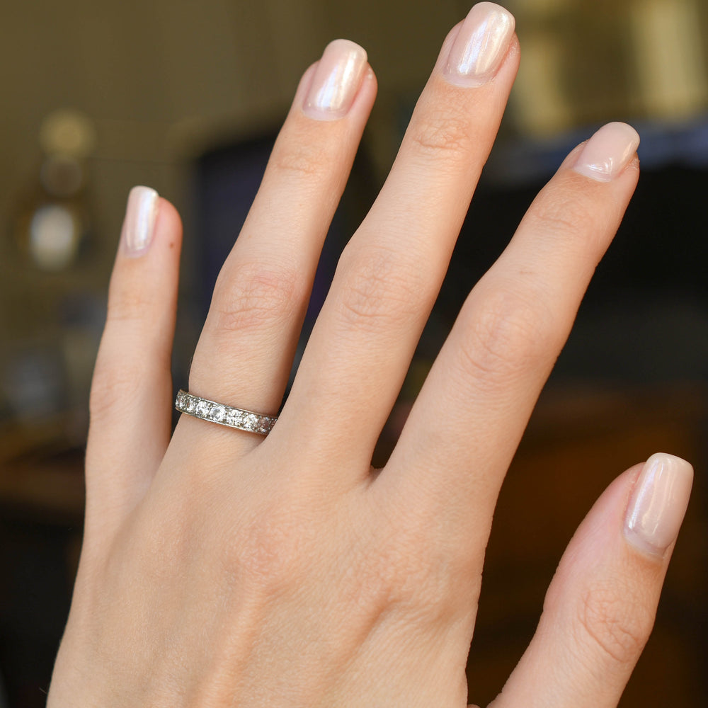 Art Deco 2ct Diamond Platinum Eternity Ring