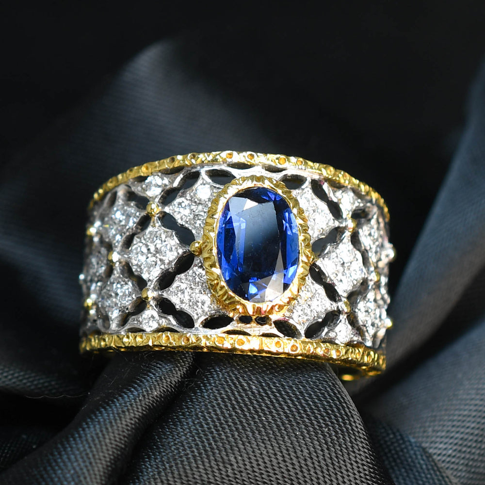 1940's Sapphire & Diamond 