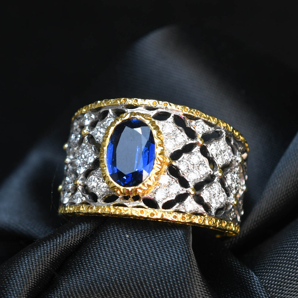 1940's Sapphire & Diamond 