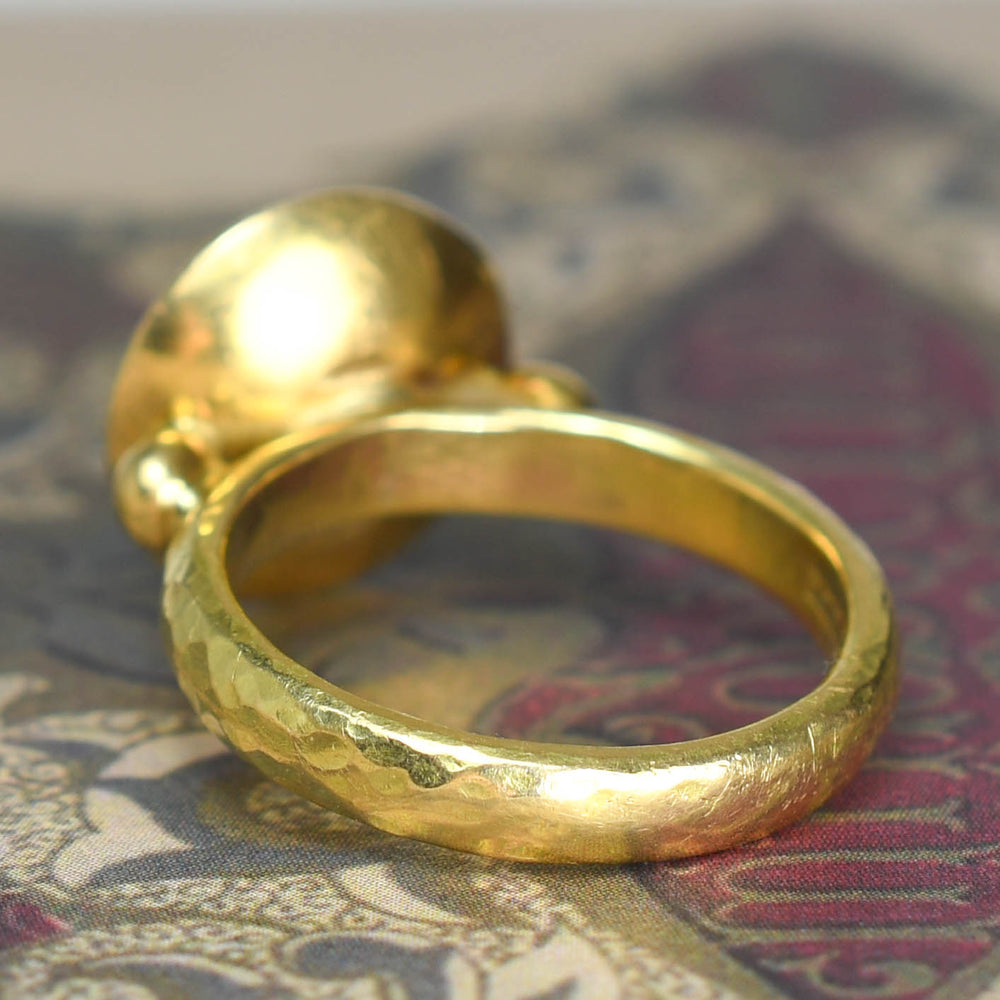 1.8ct Old Mine Cut Diamond Modernist 18k Gold Ring