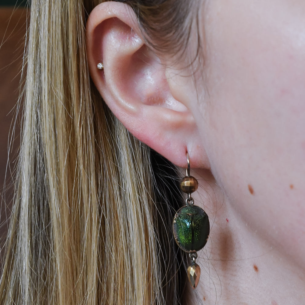 Victorian Egyptian Revival Scarab Earrings