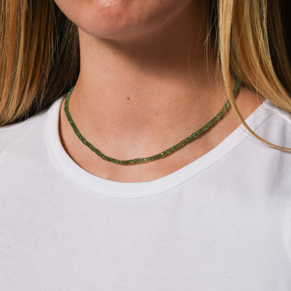 Mid-Century Emerald Bead Necklace
