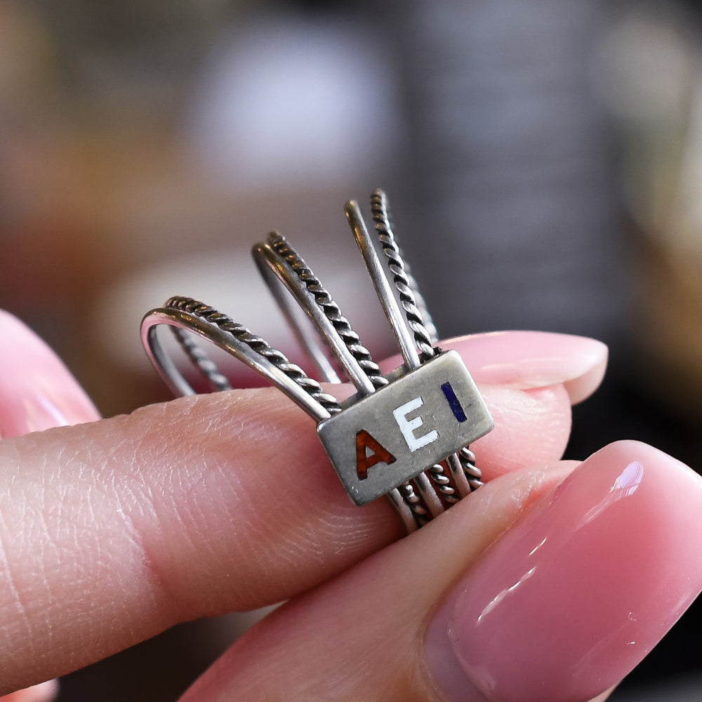 Victorian Enamel AEI Harem Ring