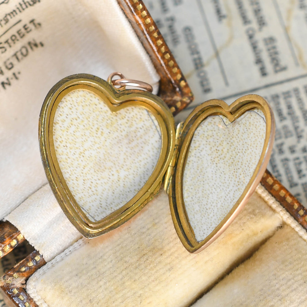 Victorian Star-Set Diamond Heart Locket