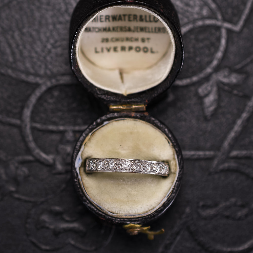 Art Deco Diamond Half Eternity Ring
