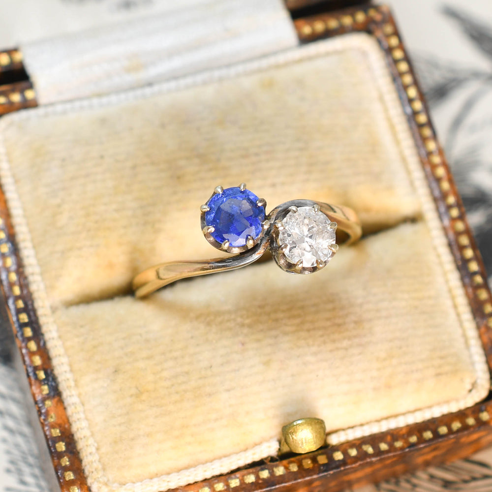 Art Nouveau Sapphire & Diamond 