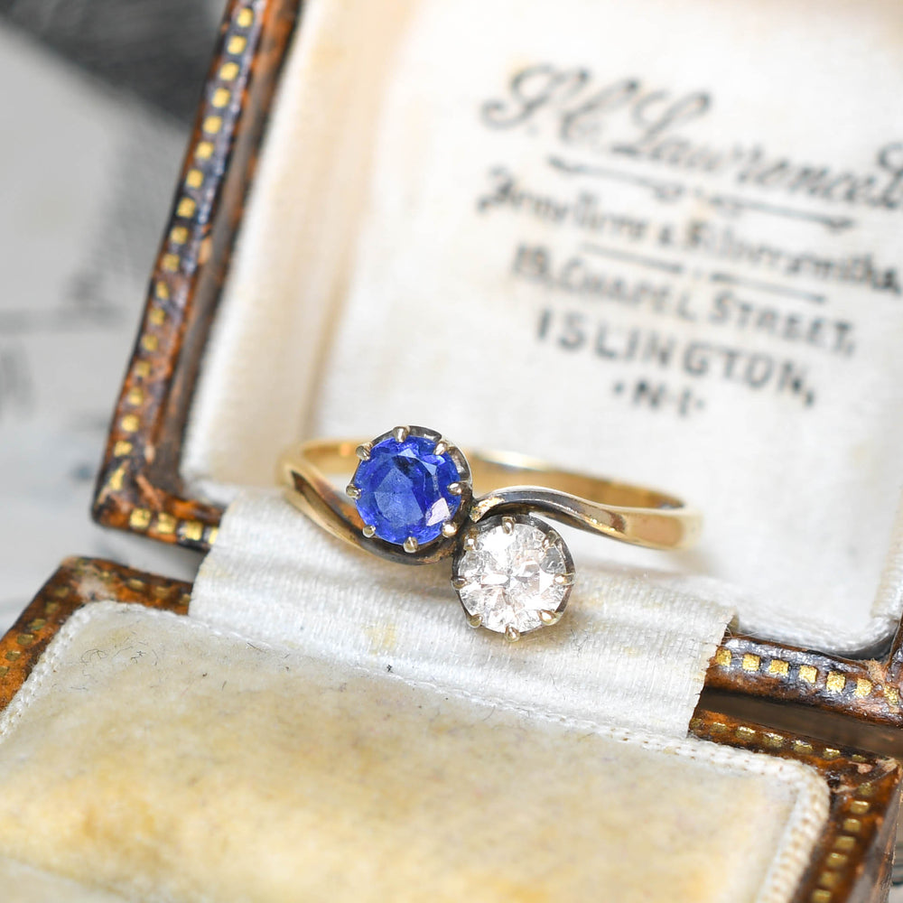 Art Nouveau Sapphire & Diamond 