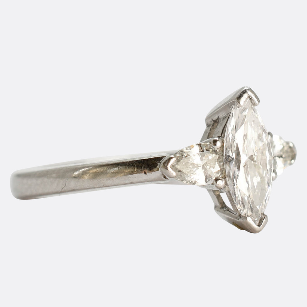 1.20ct Marquise Diamond Engagement Ring