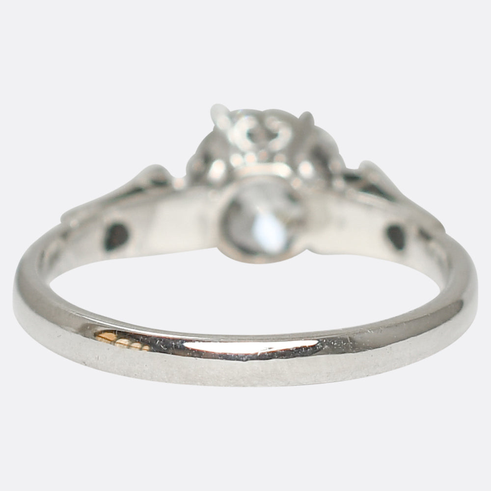 1.28ct Old Cut Diamond Solitaire Engagement Ring