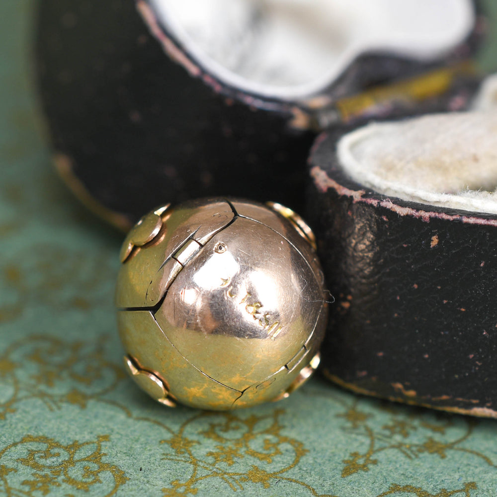 Victorian Gold & Silver Masonic Orb Pendant