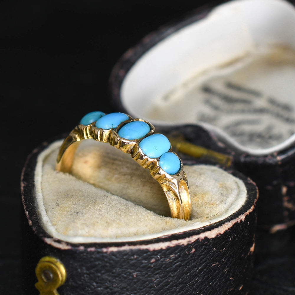 Georgian Turquoise 5-Stone Ring