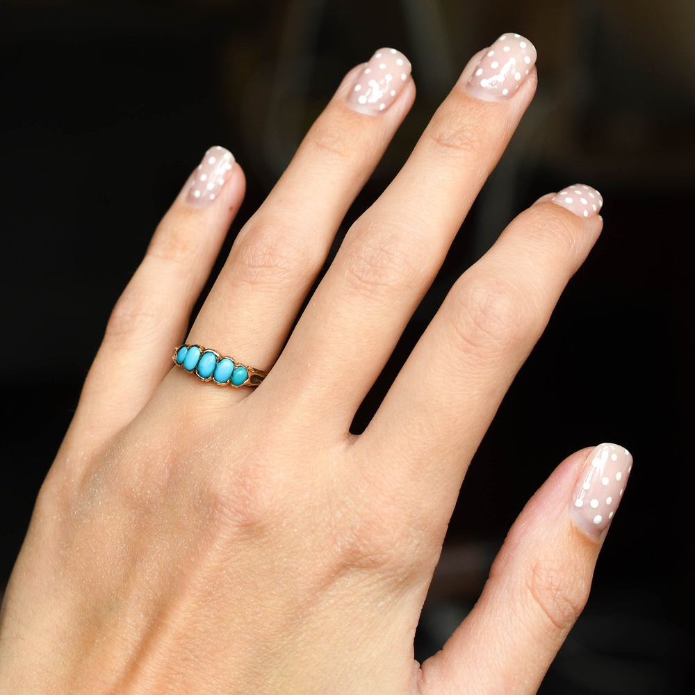 Georgian Turquoise 5-Stone Ring