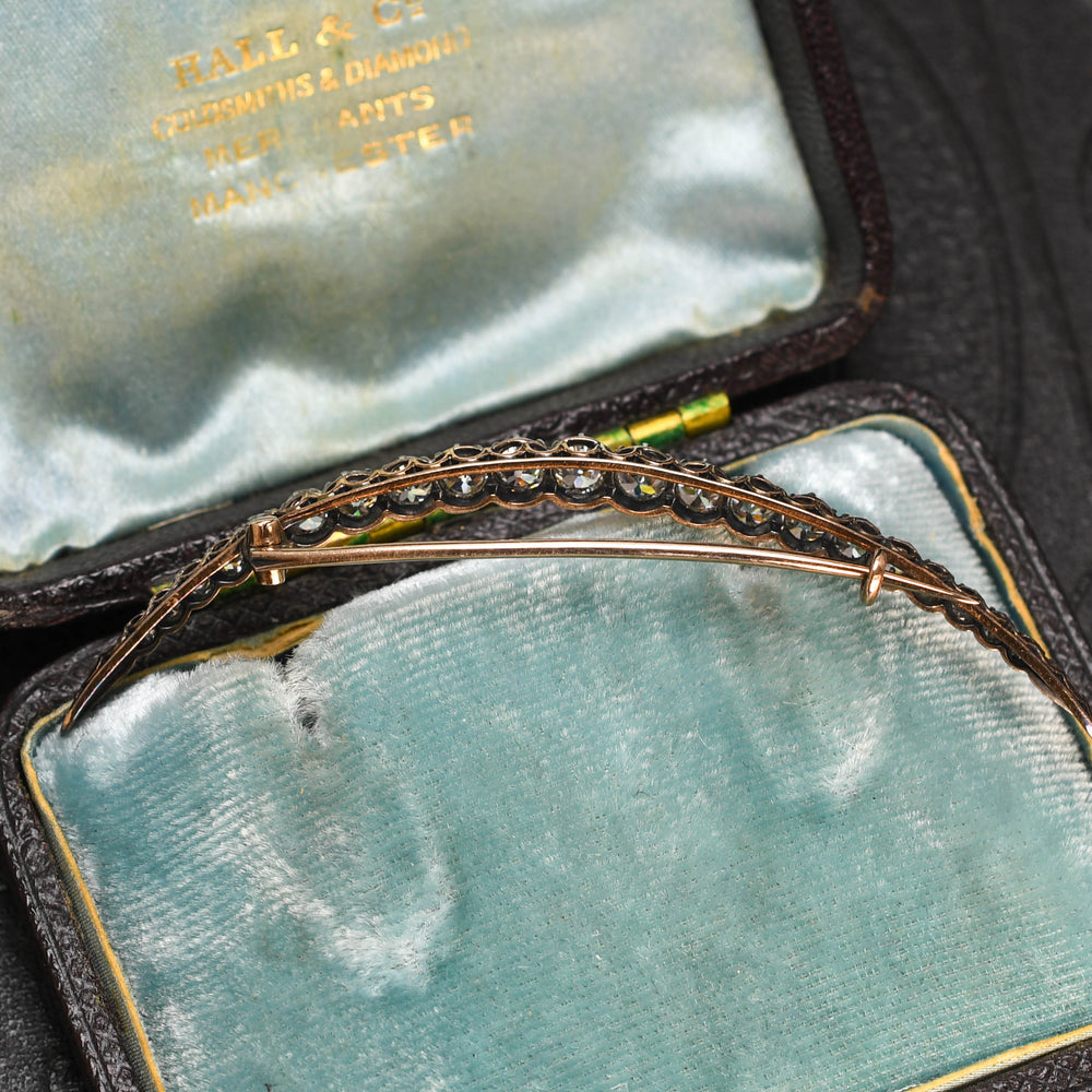 Late Victorian Diamond Crescent Brooch