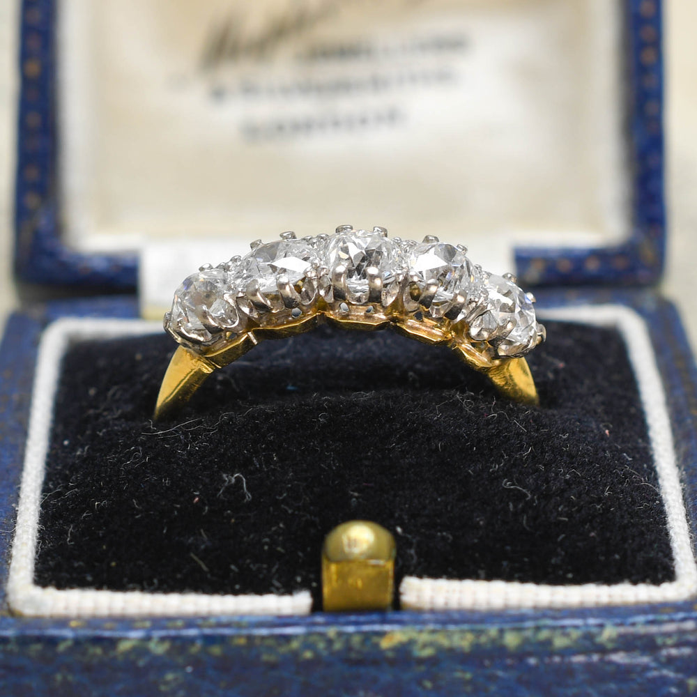 Late Victorian 1.58ct Diamond 5-Stone Ring
