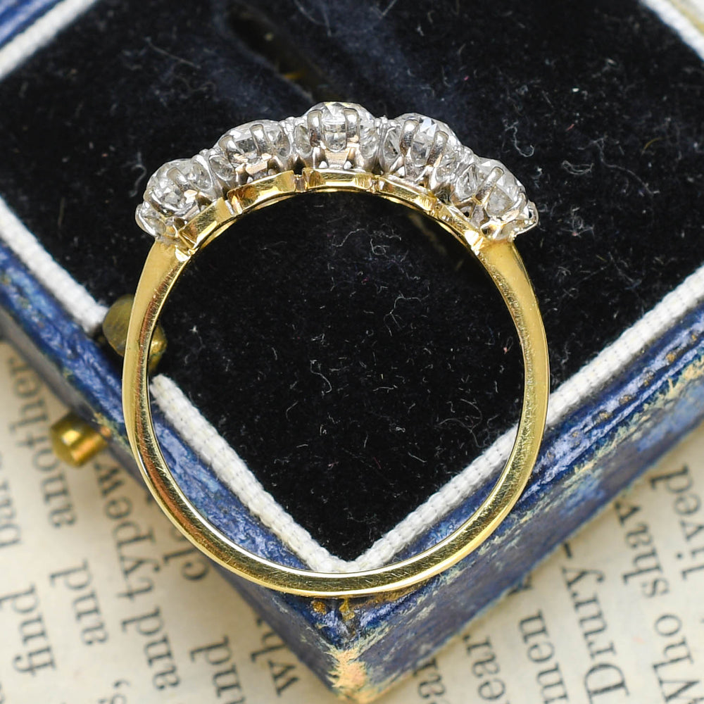 Late Victorian 1.58ct Diamond 5-Stone Ring