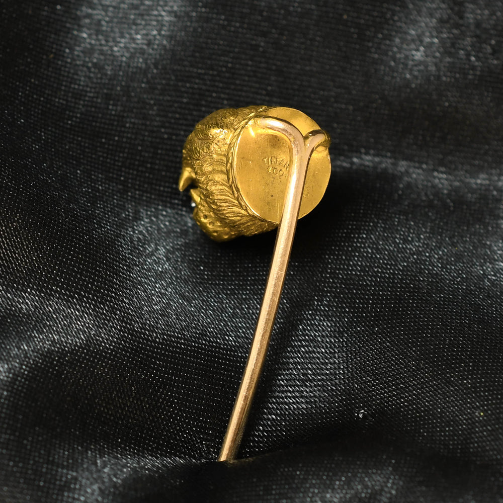 Antique Diamond Lion Stickpin by Tiffany & Co