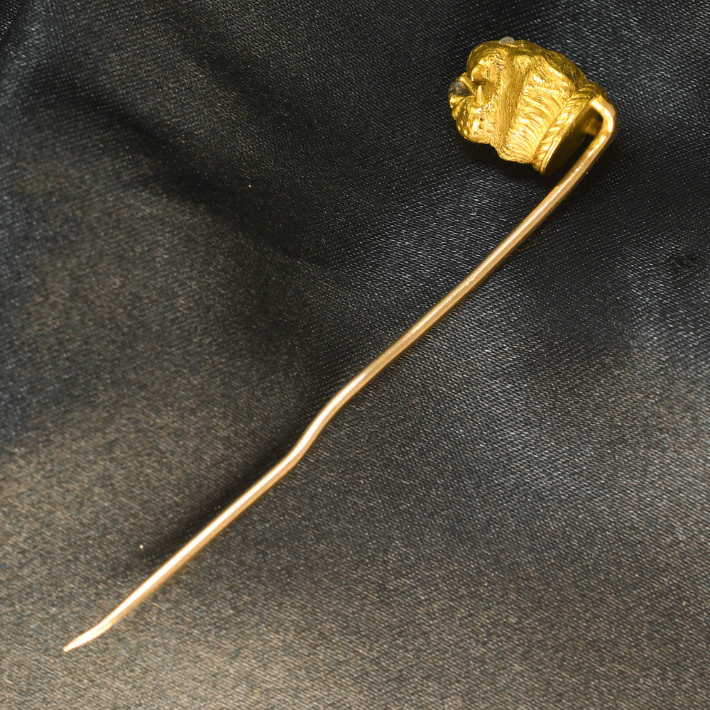 Antique Diamond Lion Stickpin by Tiffany & Co