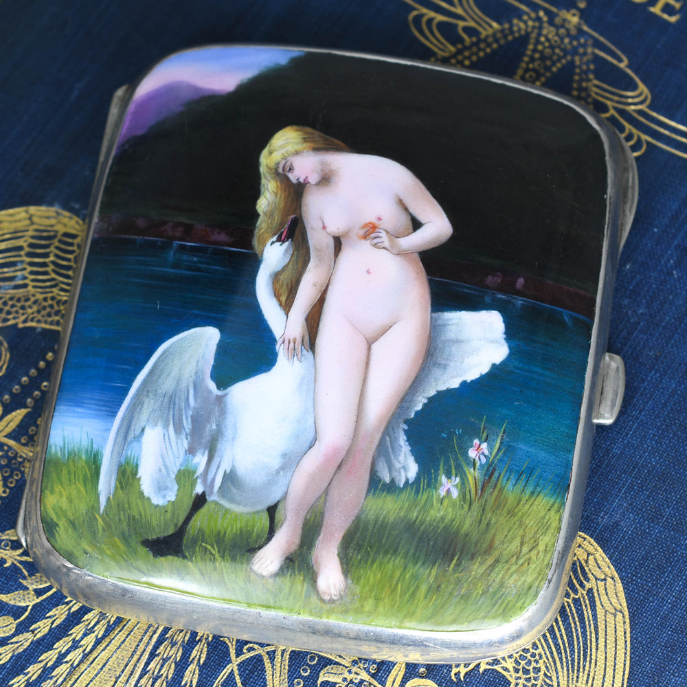 Antique Silver Enamel 