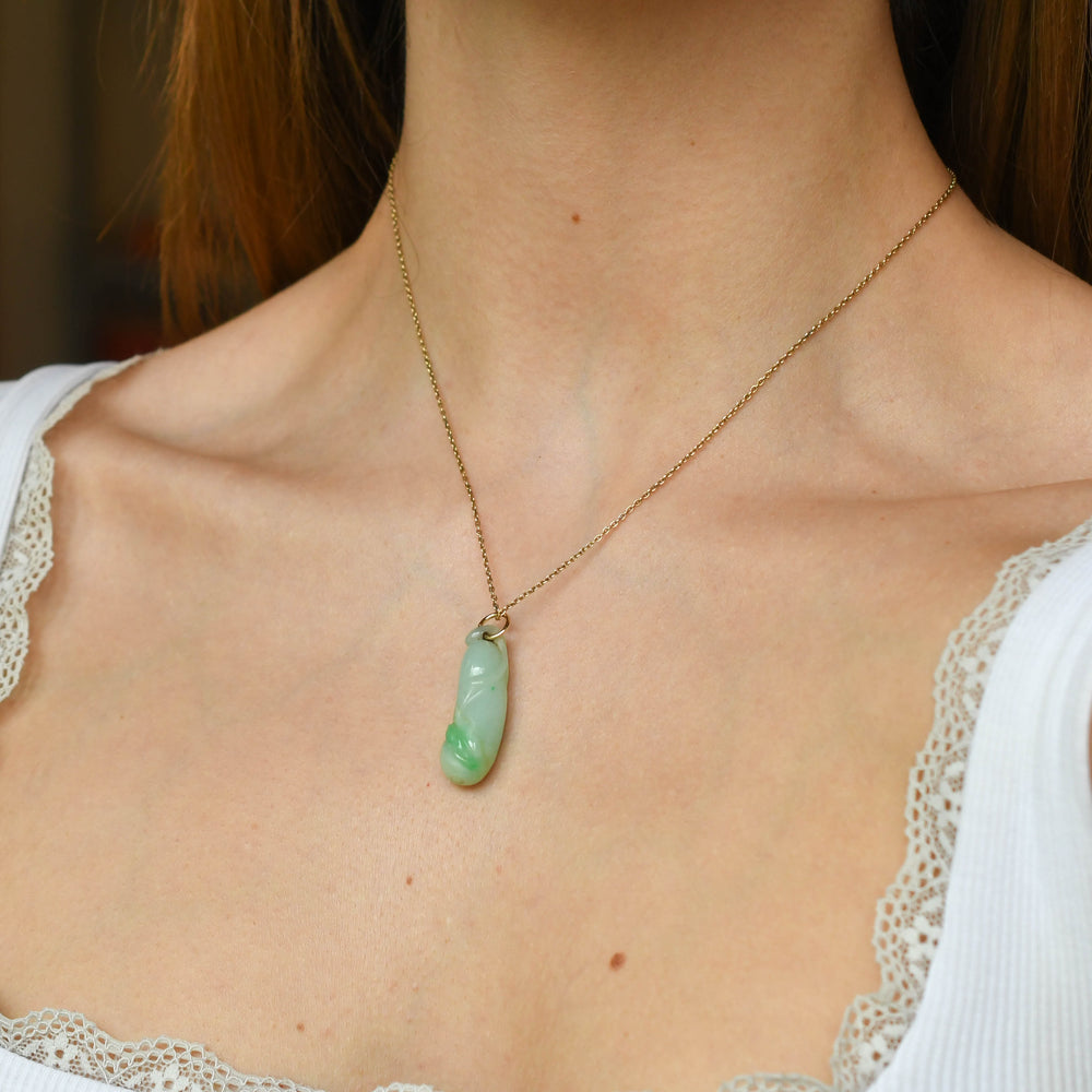 Victorian Carved Jade Phallus Pendant