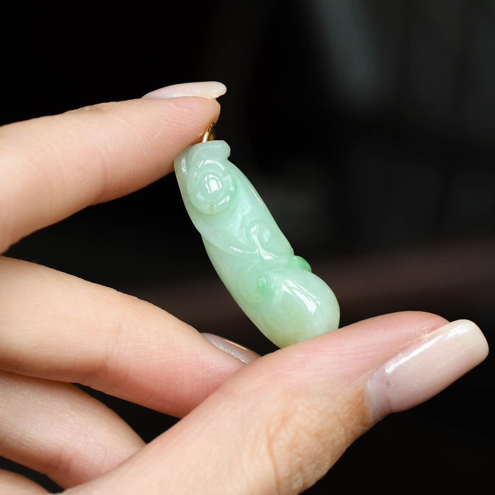 Victorian Carved Jade Phallus Pendant