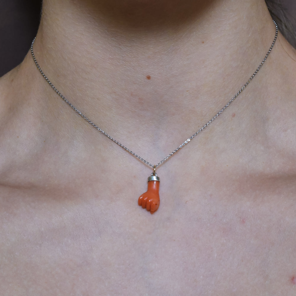 Georgian Coral Figa Charm