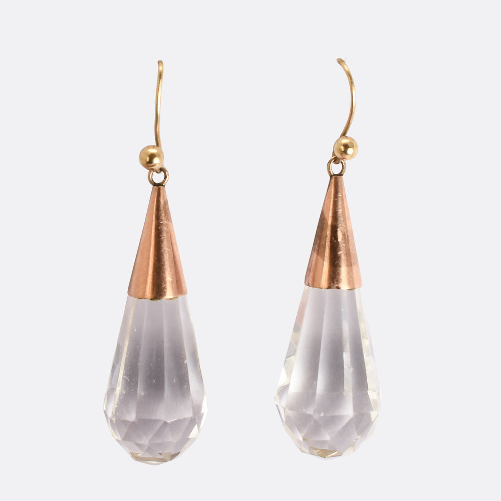 Victorian Rock Crystal Drop Earrings