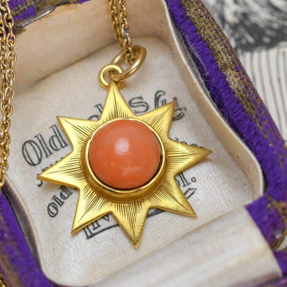 Victorian Coral Star Charm