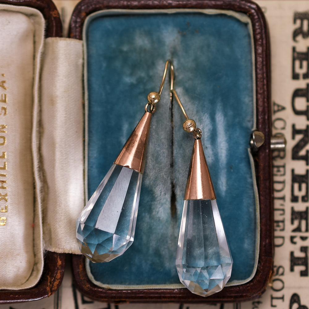 Victorian Rock Crystal Drop Earrings