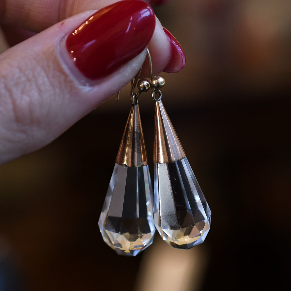 Victorian Rock Crystal Drop Earrings