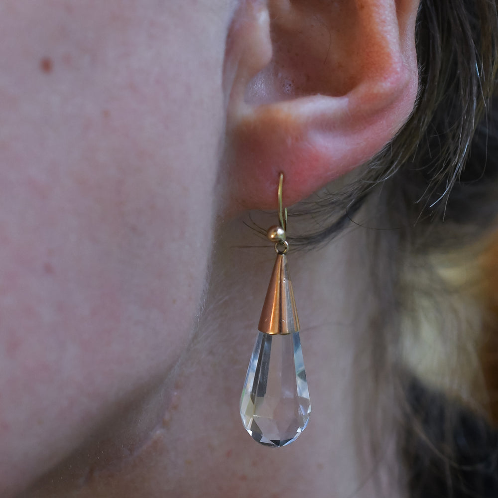 Victorian Rock Crystal Drop Earrings