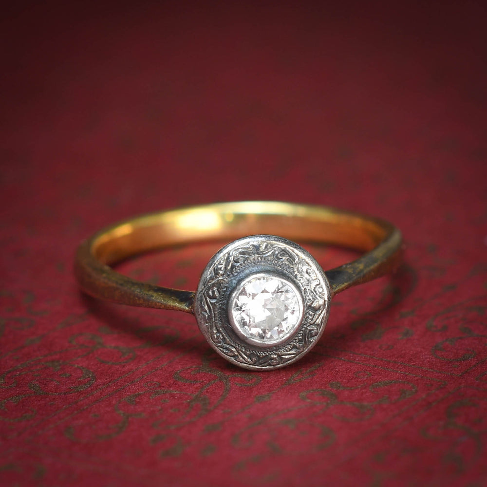 1930's Illusion Set Diamond Solitaire Ring