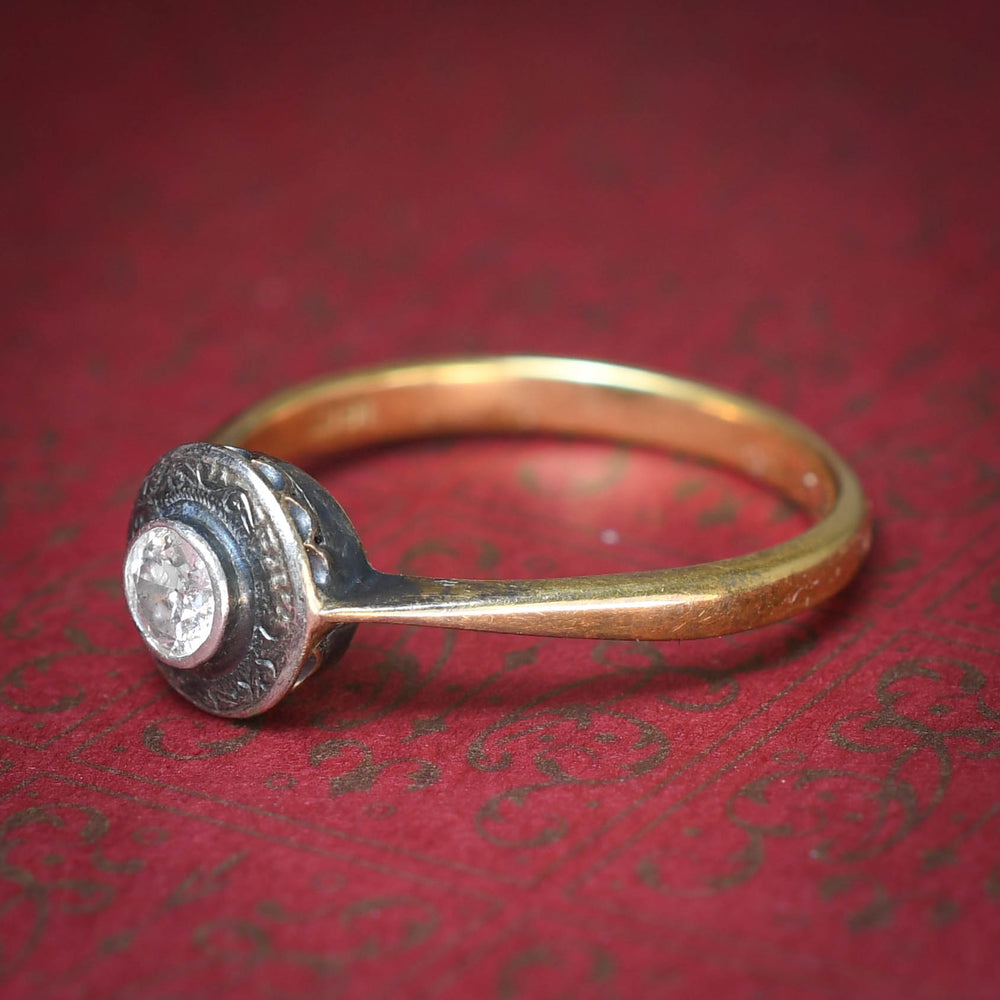 1930's Illusion Set Diamond Solitaire Ring
