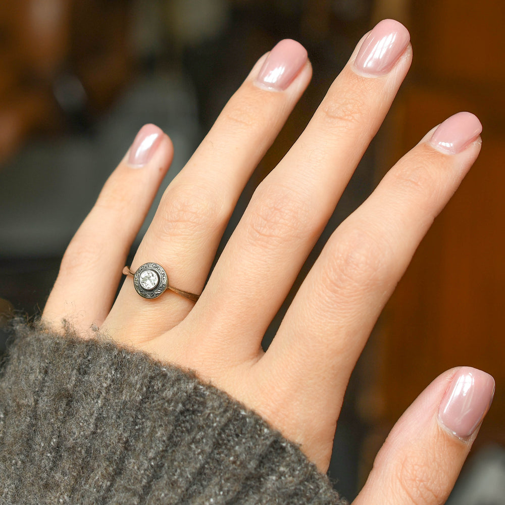 1930's Illusion Set Diamond Solitaire Ring