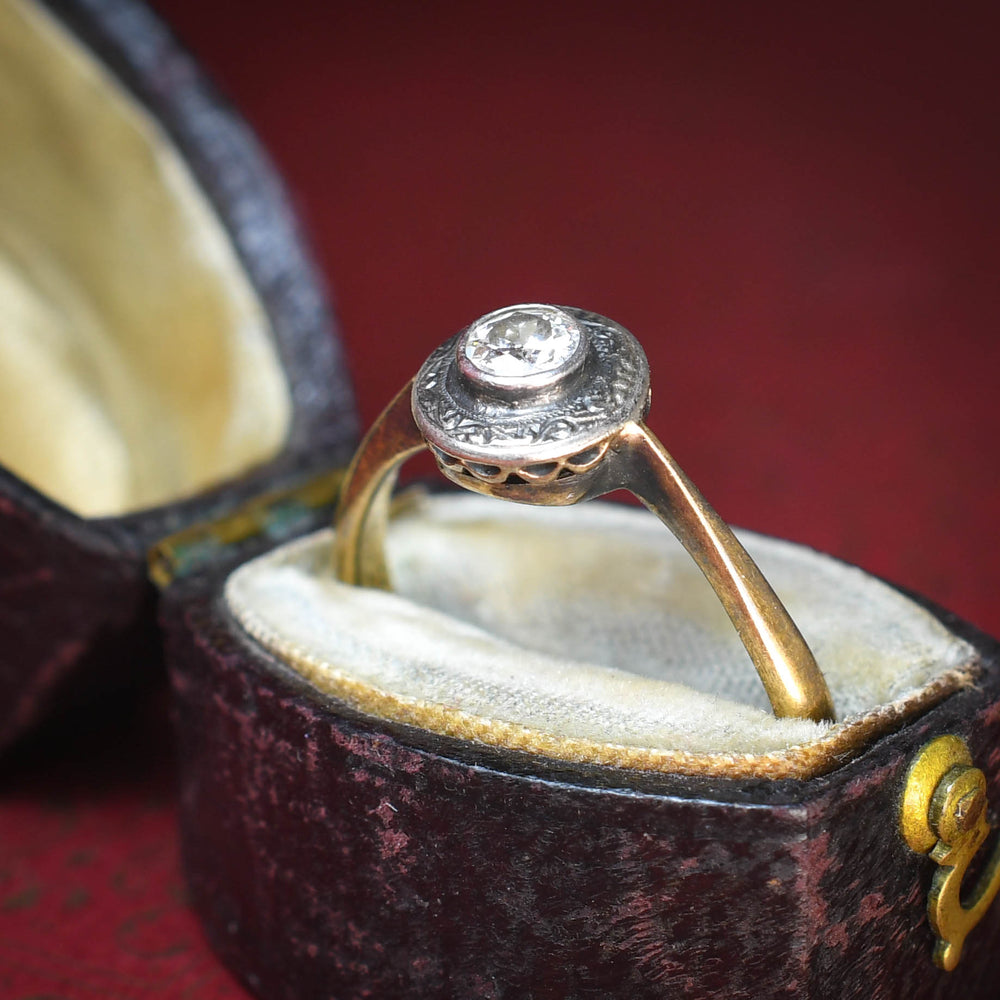 1930's Illusion Set Diamond Solitaire Ring