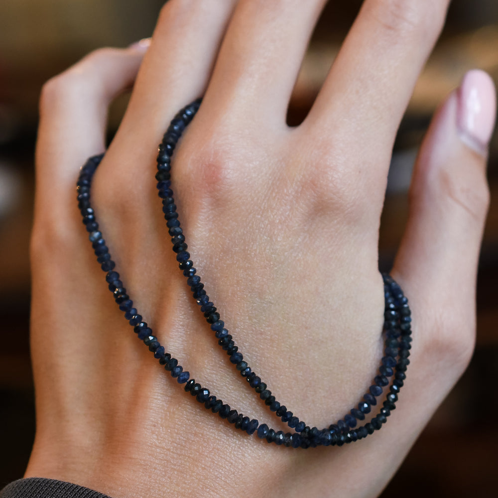 Art Deco String Of Sapphires Necklace