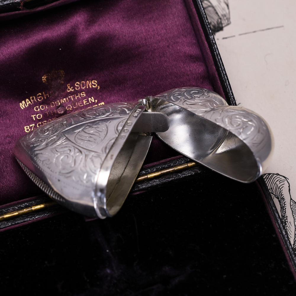 Victorian Silver Heart Vesta Case Pendant