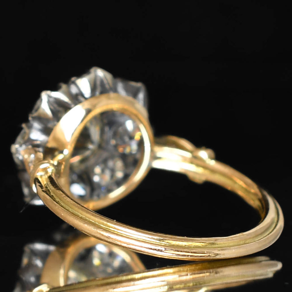 Victorian 2.83ct Diamond Flower Cluster Ring