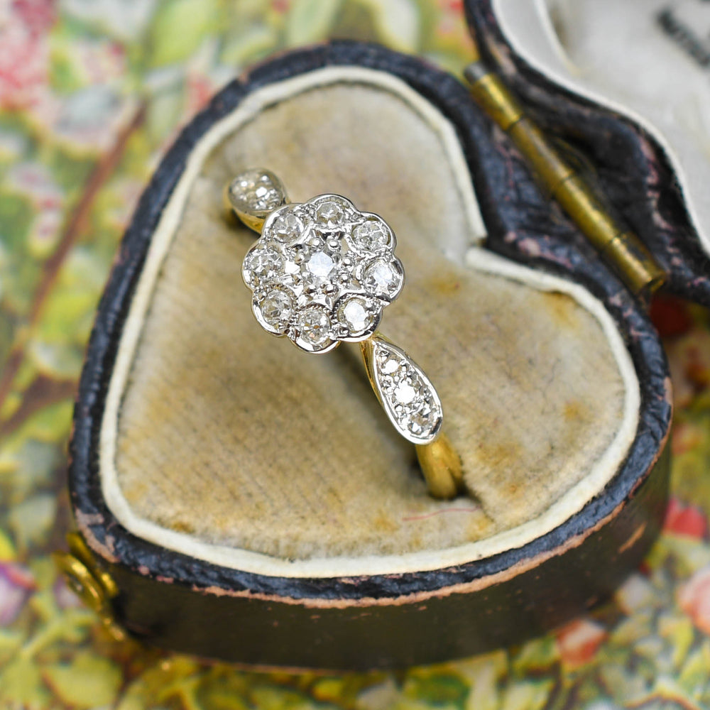 Art Deco Diamond Daisy Cluster Ring