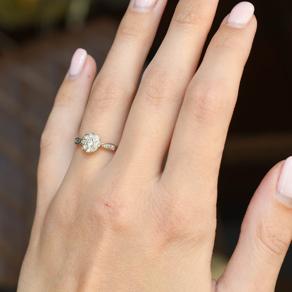 Art Deco Diamond Daisy Cluster Ring