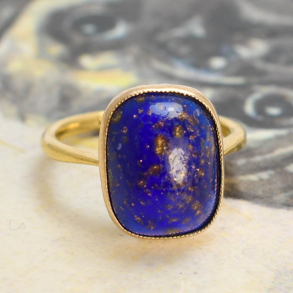 Edwardian Lapis Lazuli Boulder Ring