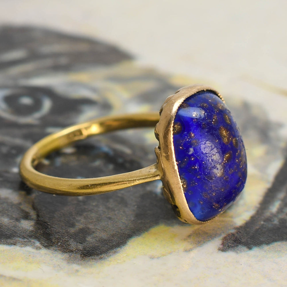 Edwardian Lapis Lazuli Boulder Ring