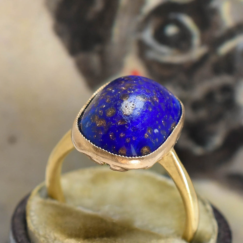 Edwardian Lapis Lazuli Boulder Ring