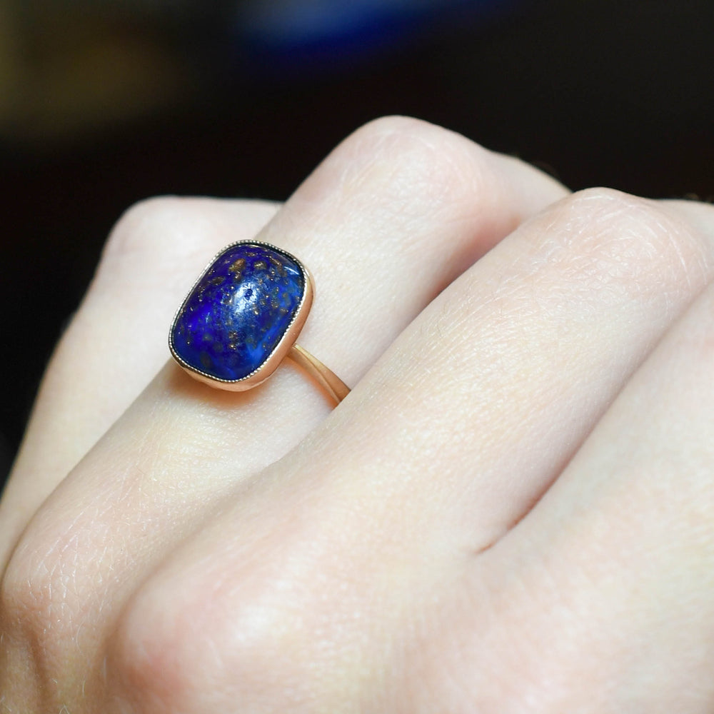 Edwardian Lapis Lazuli Boulder Ring