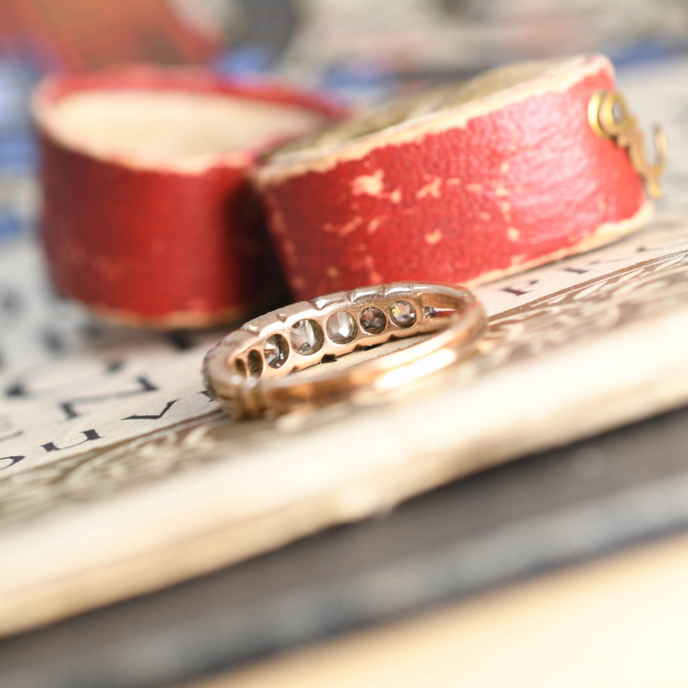 Georgian diamond half eternity ring c1780