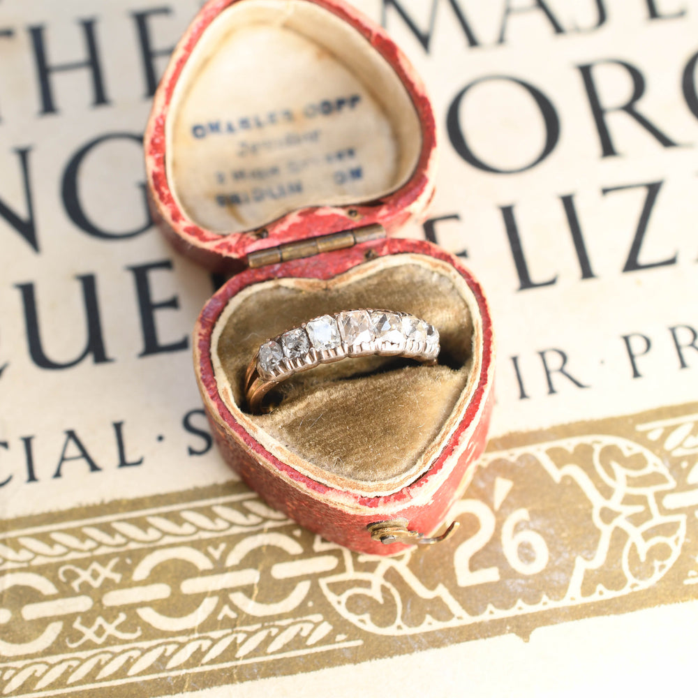 Georgian diamond half eternity ring c1780