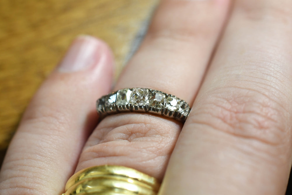 Georgian diamond half eternity ring c1780