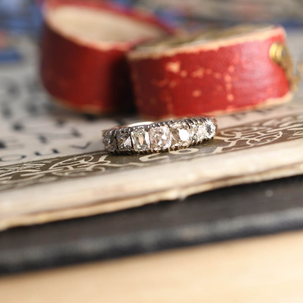 Georgian diamond half eternity ring c1780