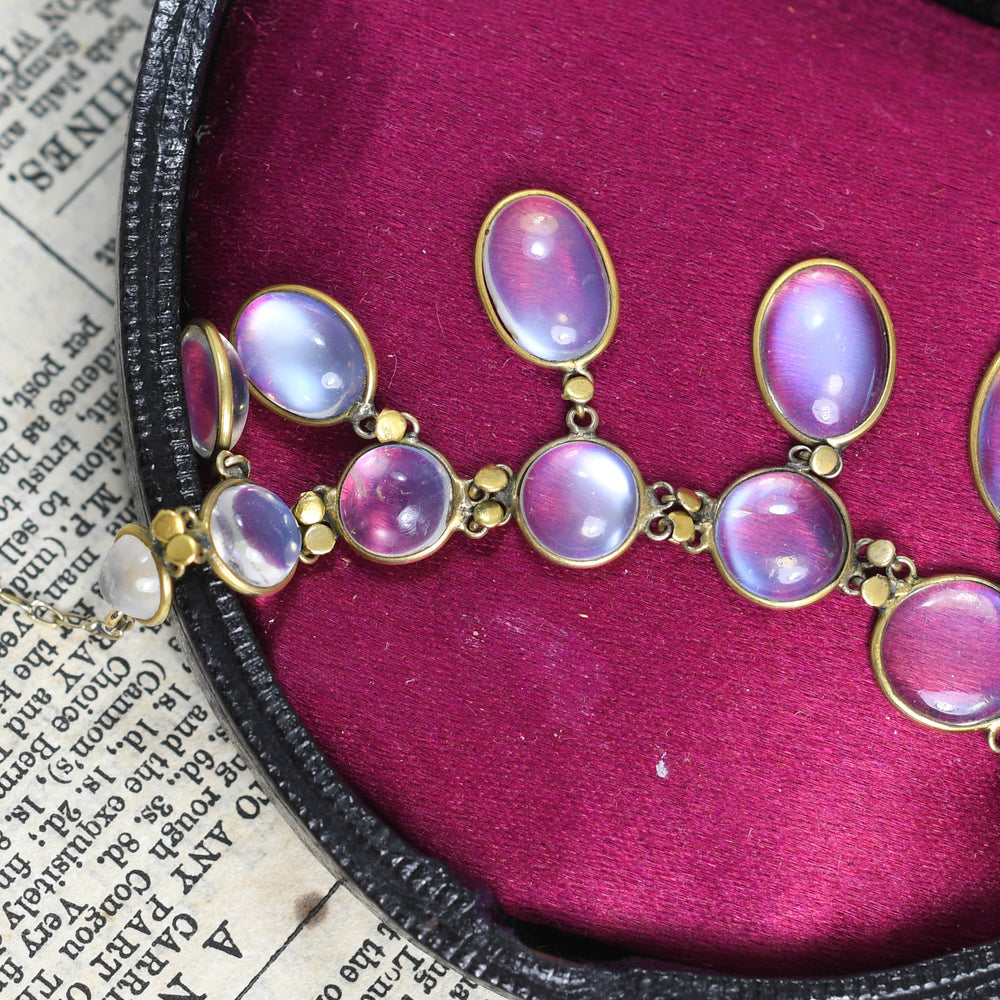 Edwardian Moonstone Fringe Necklace
