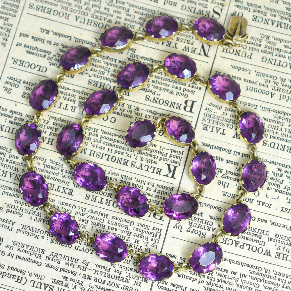 Edwardian Amethyst Rivière Necklace
