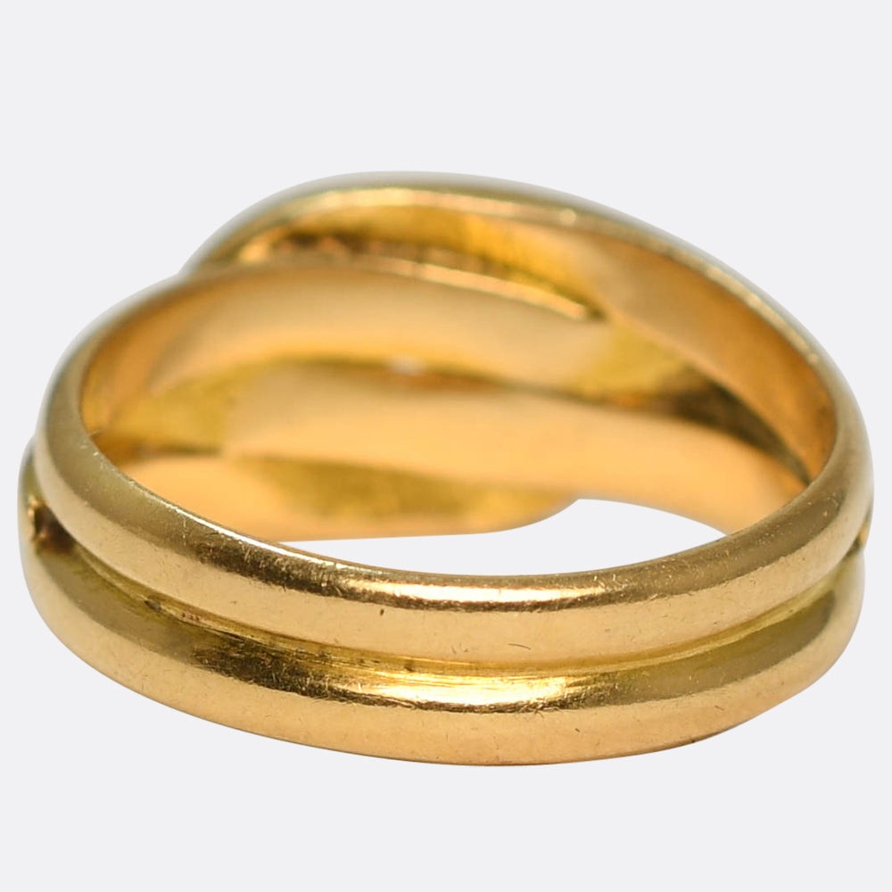 Edwardian Ruby Double Snake Ring